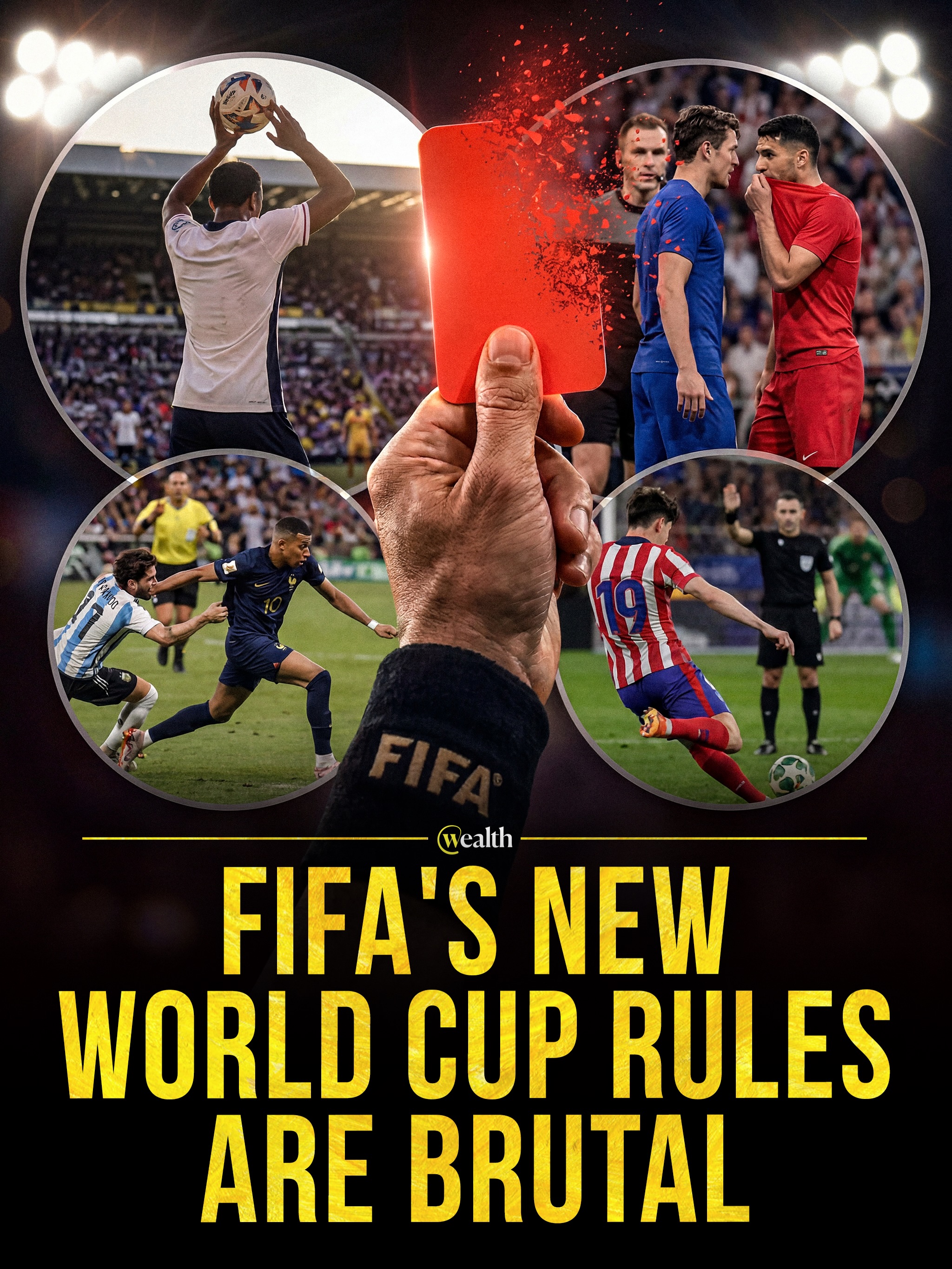 FIFA tightened football rules ahead of the 2026 World Cup. ⚽️

FIFA’s 2026/27 laws add five-second countdowns for delayed throw-ins and goal kicks, a 10-second limit for substituted players to leave, and a one-minute wait before an injured outfield player can return after play restarts.

The changes also expand VAR to clearly wrong corners and second-yellow send-offs, remove the caution when a DOGSO advantage still ends in a goal, and let competitions use referee body cameras or red cards for mouth-covering confrontations. The new law book takes effect on 1 July 2026, but tournaments that start earlier can adopt it sooner.

#FIFA #WorldCup2026 #IFAB #VAR #FootballRules