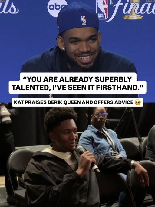 “You are already superbly talented... Never leave the gym. Just be infatuated with the work.” 🥹

High praise from @karltowns to NBA Player Correspondent @theederikqueen, who asked him for advice!