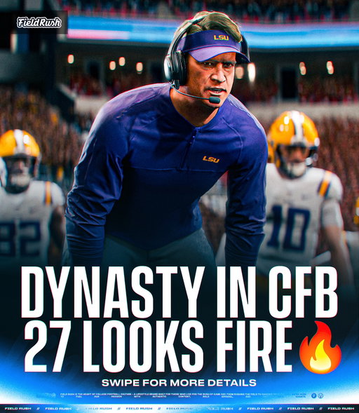 A few new things in College Football 27’s Dynasty Mode 👀 

You can progress a program’s stadium each year to keep up with the success of a program. There’s a new dynasty interface, along with brand new coach, recruiting, weather, and presentation features

What do you like?
