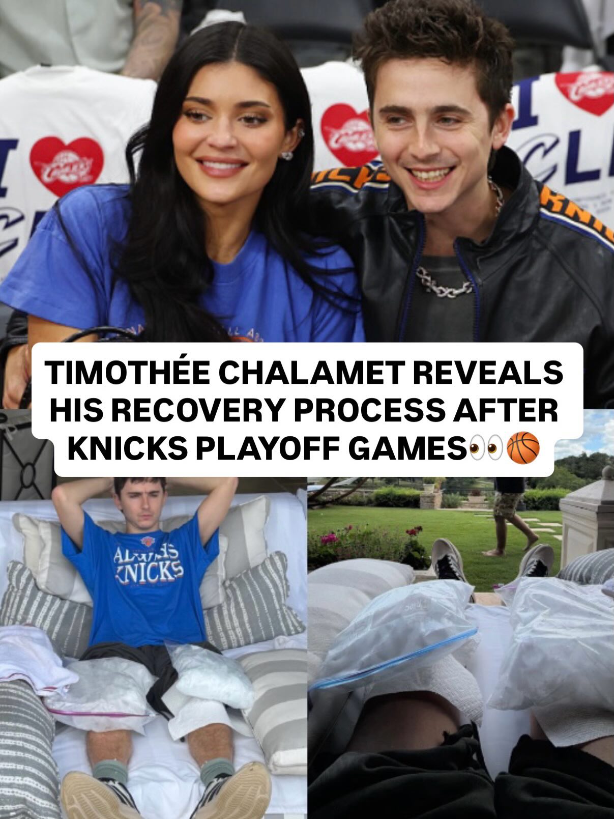 Honestly I get it bro 😭

#TimothéeChalamet revealed his recovery process as a fan going to support the New York Knicks in the playoffs‼️🏀

“Self care is important”