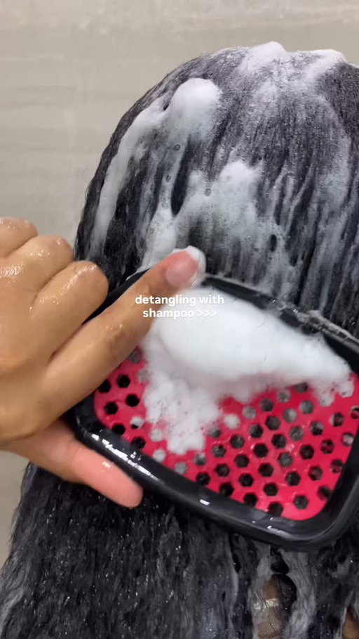 The moment I started detangling with shampoo is when I started seeing a visible difference in how my hair operates. Top three benefits I’ve noticed so far -

1. It cuts my wash day down to 30-45 mins. For me that’s HUGE!

2. The slip allows for easy detangling without tugging which results in less shedding

3. All the products I apply after that will penetrate the hair follicles easier and faster without using a ton of it

Did you know about this? And why didn’t you tell me sooner?!