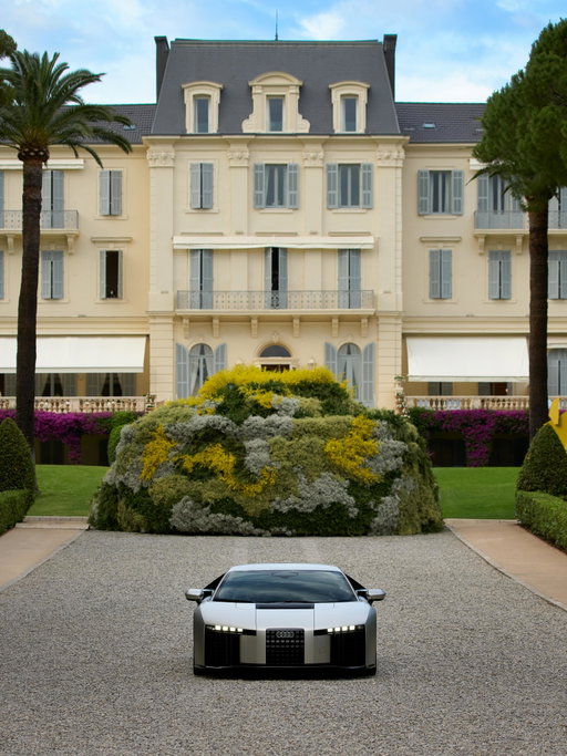 Audi Nuvolari.
The first supercar in Audi history. And the most powerful expression of Vorsprung durch Technik yet.
Revealed last night in the south of France.

#Audi #VorsprungDurchTechnik #AudiNuvolari
-----
Audi Nuvolari: The vehicle shown is a near-production prototype.
Fuel consumption combined (weighted) in l/100 km: 11.3 (preliminary); Power consumption combined (weighted) in kWh/100km: 7.8 (preliminary); CO₂ emissions combined (weighted) in g/km: 270 (preliminary); CO₂ class combined (weighted): G (preliminary); Fuel consumption with discharged battery in l/100 km: 14.7 (preliminary); CO₂ emissions with discharged battery: G (preliminary).