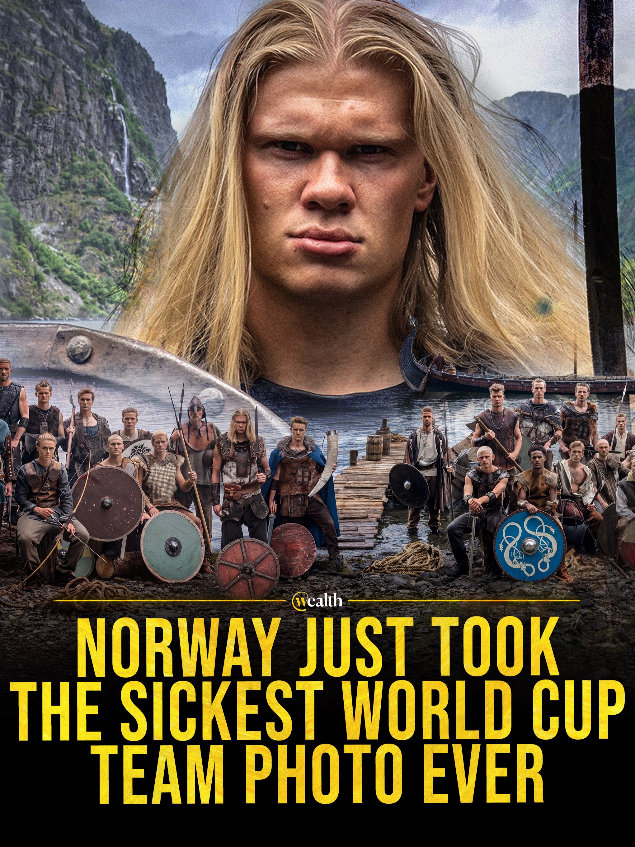 Norway’s national team posed as Vikings before the U.S. trip. ⚽🛶

Photographer David Yarrow shot the squad on a private beach near Oslo on Saturday, using longships and Viking clothing to frame the image. Arsenal midfielder Martin Ødegaard missed the session because he was playing in the Champions League final, so he was added later after flying to Oslo on Tuesday.

The Norwegian Football Federation said it chose to lean into the Viking symbolism that already follows the team in the stands. Yarrow said the concept was meant to recast the journey to America as a modern voyage and create a shared pre-tournament moment for the squad.

Media: @davidyarrow

#Norway #Football #DavidYarrow #WorldCup #Oslo