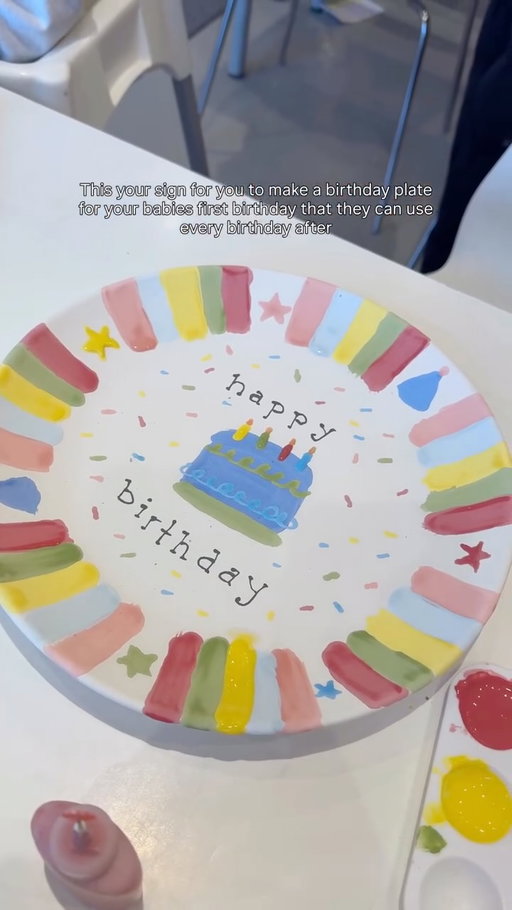 This is your sign to make a birthday plate! We will use this plate every year on his birthday 🥹🥹