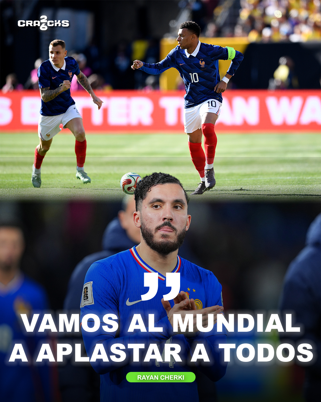 Confianza en Francia pese a la caída en el amistoso contra Costa de Marfil

"“La derrota es una pequeña llamada de atención para estar listos y enfocados en el debut del 16. Es preferible que sea ahora y no contra Senegal"

🎤 Rayan Cherki en TF1