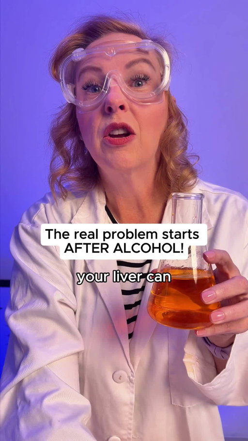 When you drink more than 1 drink/hour you experience a build up of acetaldehyde. One of the main reasons you feel less than 100% the next day. #Cheers #alcoholscience #drinktok #liverhealth