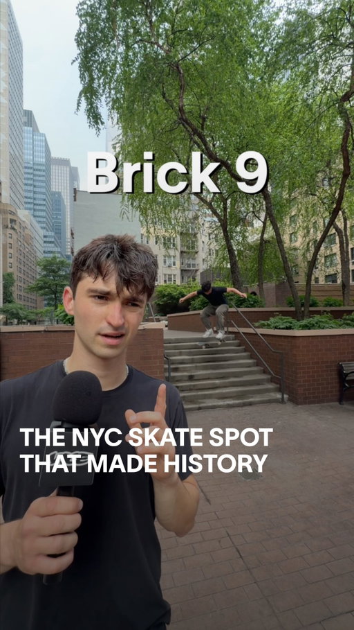 Most people walking down 47th Street would never think twice about this brick-covered space.

But, for skateboarders, it’s one of New York City’s most storied spots— a collection of stair sets, handrails, and gaps that have been skated for decades by everyone from local kids to some of the biggest names in skateboarding.

This is Groundwork: Brick 9.