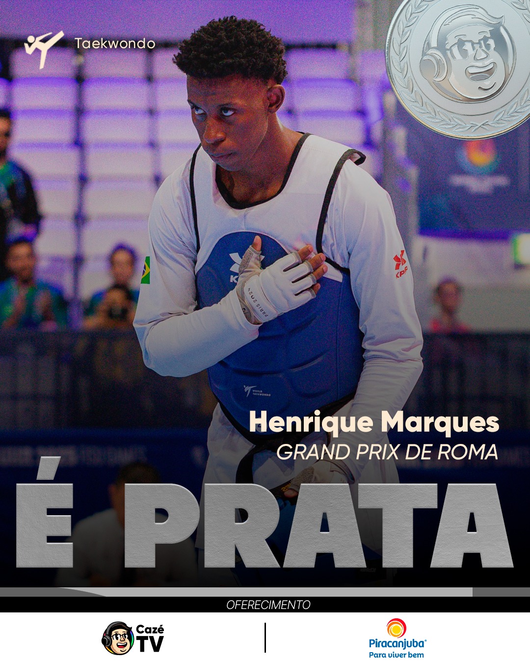 É PRATA PARA HENRIQUE MARQUES NO GRAND PRIX DE TAEKWONDO! 🥈

Nosso campeão mundial fez uma belíssima campanha em Roma, e trouxe mais uma medalha na modalidade para o país! 🇧🇷🇧🇷🇧🇷
É só o começo do ciclo olímpico! Parabéns! 

#CoberturaCazéTV #TaekwondoNaCazéTV #Olímpicos #PostPatrocinado #Piracanjuba #cz38