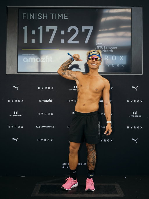 First Hyrox shabang ‼️ official time for open singles 1:17:27, definitely learned a lot from this. I didn’t really know what to expect but no place I’d rather have done the first one than NYC. The bar is set!

Where to for the next one? 👀 #hyroxnyc 

HUGE shoutout to my guy @derreckstanley for coming through, showing love and helping me film. YouTube vlog is going to go CRAZY. And also s/o to @fisayo.komolafe_ @storydrivenmedia for getting some dope clips. 

Fitted with @asrv 
Glasses @blenders 
Love yall @ethanframe_ @patrickmartinphoto