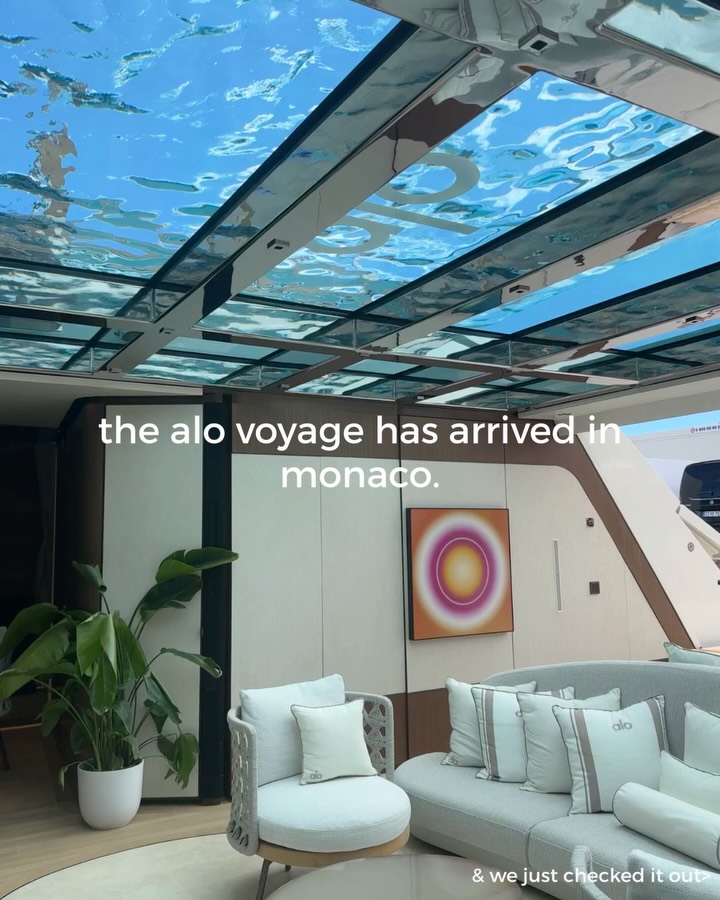for the next stop of Alo’s Voyage yacht, they have arrived in Monaco in time for a busy Grand Prix weekend! Alo turned a yacht into the ultimate wellness retreat with workouts, recovery treatments, a sauna, spa, chiropractor, IVs, lymphatic drainage, and more all happening at sea. What an experience!!
