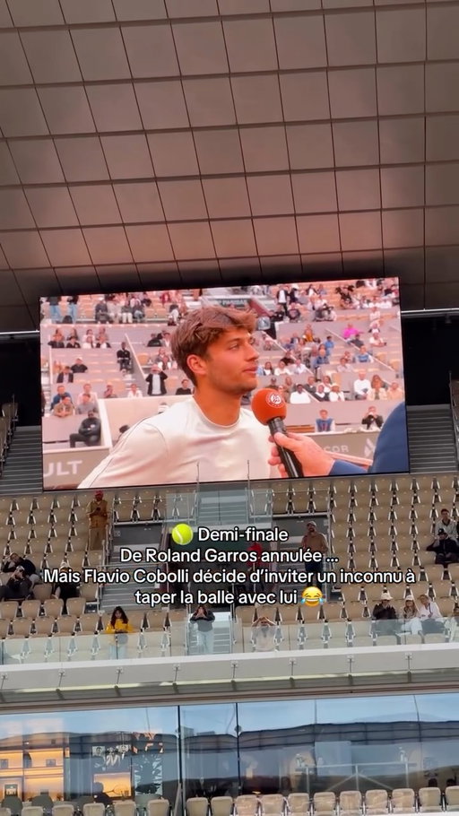 Imagine venir voir Roland Garros et finir en entraînement avec Flavio Cobolli 😳 🎾 
Merci @perrier pour l’invitation 
#tennis #rolandgarros #flaviocobolli #fyp