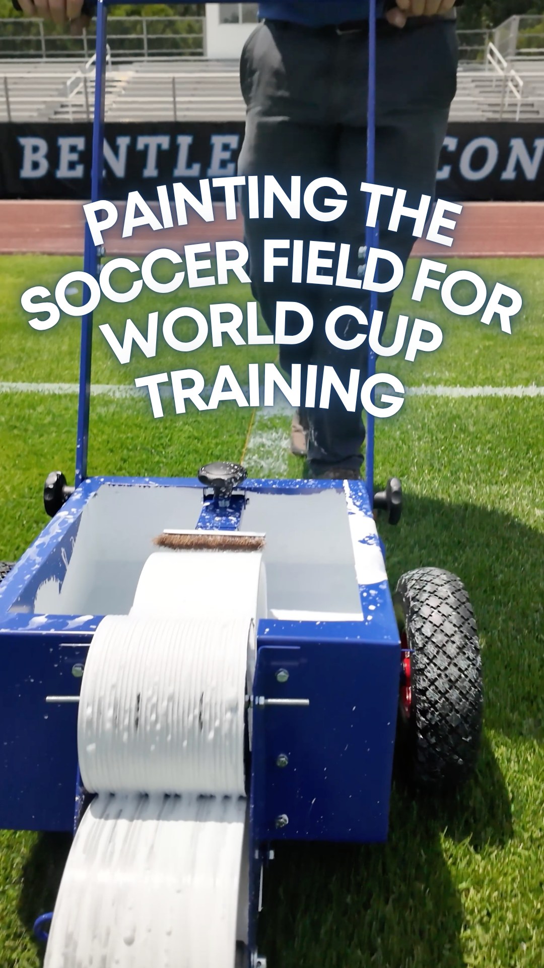 Preparations continue today! The pitch ⚽ is lined, cut, and ready — setting the stage for an exciting week ahead as we welcome the French National Team (@equipedefrance) 🇫🇷 to campus for the @fifaworldcup. ALLEZ LES BLEUS!
