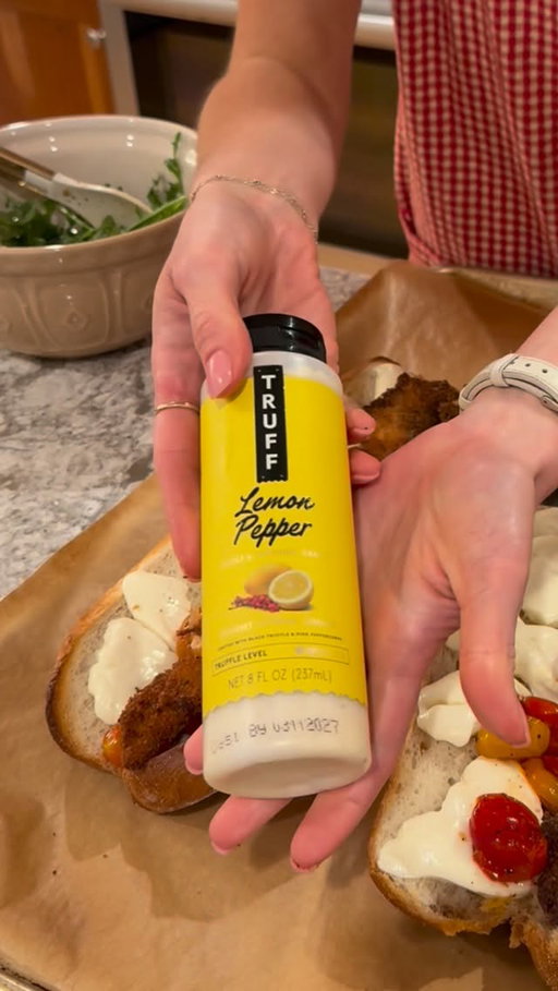Truff Aioli & Dipping Sauces are IN this summer 🙂‍↕️🥪👙 comment RECIPE below and I’ll send you the deets on these Lemony, Chicken Cutlet Sandwiches! Shop TRUFF Aioli & Dipping Sauce now at @wholefoods ! @sauce #ad #TRUFFPartner #aioli #sandwichrecipe #summerrecipe