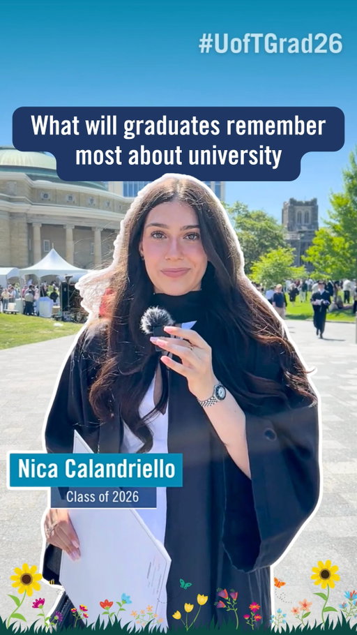 We asked our newest #UofTGrad26 grads what they will remember most about university. 💙💐 
. 
Congratulations to all our #UTM grads on officially joining the @uoftmississaugaalumni / @UofTAlumni family!