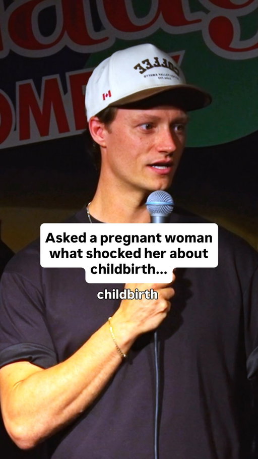 8 weeks from our first baby now, so I asked the audience to warn me about childbirth. A mom in the front did not hold back 😭

#standup #crowdwork #newdad #pregnancy #parentingcomedy