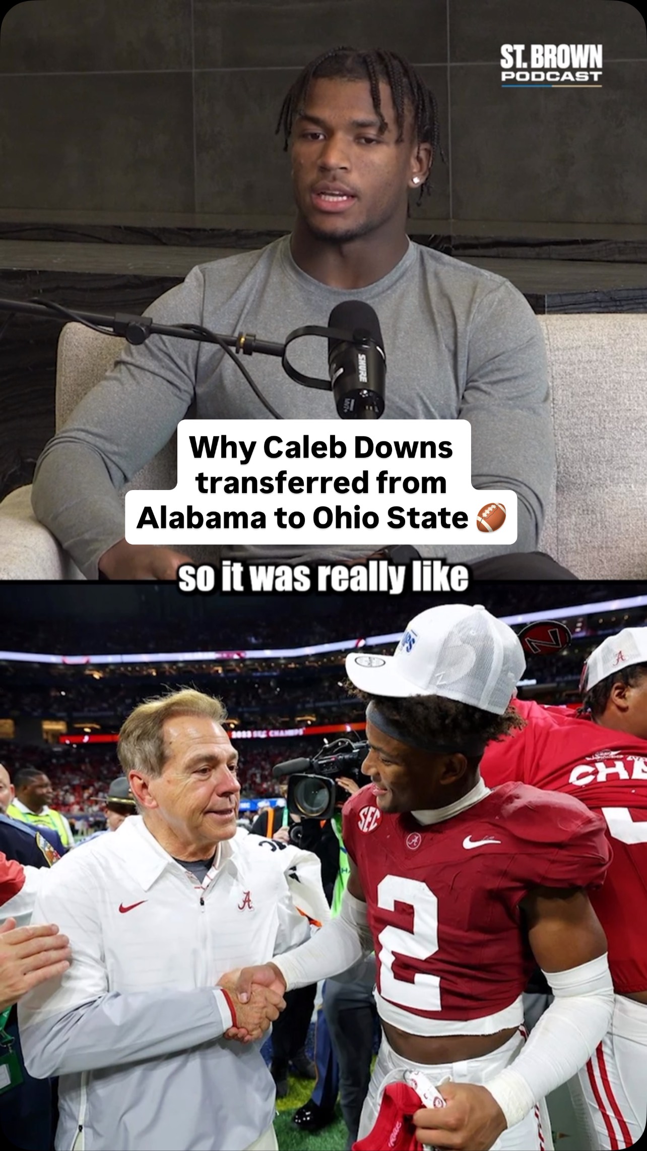 Caleb Downs explains why he transferred from one college football power to another 🗣️

The decision appeared to pay off as he won a national championship with Ohio State in 2024-25 before being the top safety drafted in the latest NFL Draft