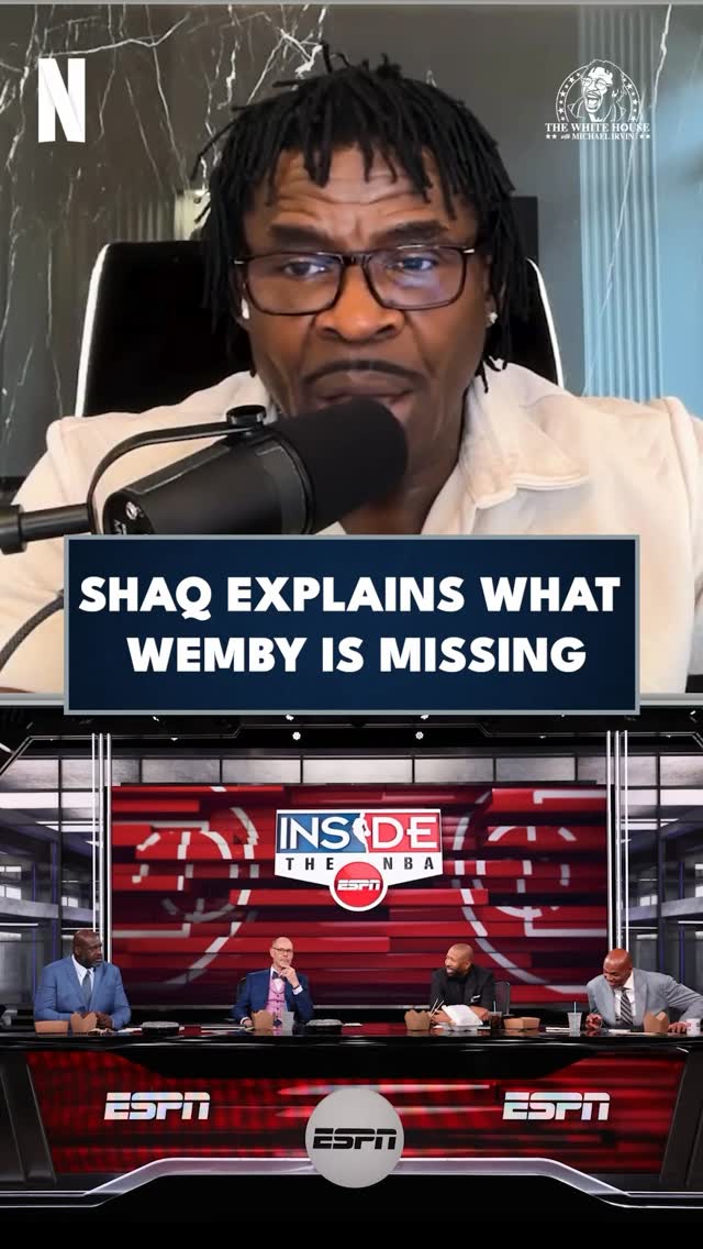 “I’m only me because of my mentality.” - @shaq 

Catch Shaq on the newest episode of The White House, now streaming on @netflix 

#wemby #spurs #nbafinals #nba #shaq