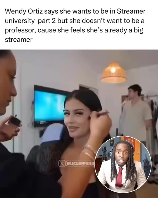 #WendyOrtiz says she wants to be in Streamer university  part 2 but she doesn’t want to be a professor, cause she feels she’s already a big streamer 

#explore #clips #kaicenat #viral