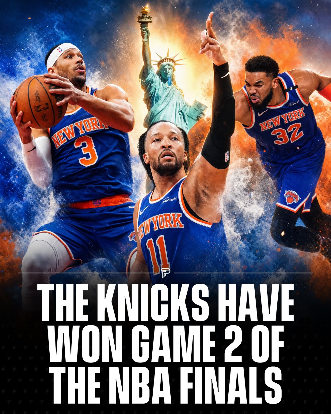 The Knicks are now up 2-0 in the NBA Finals after surviving a wild Game 2 against the Spurs. 🏀🔥

New York pulled out a 105-104 win and somehow this entire playoff run keeps feeling more unreal every game. 😭

Knicks fans might genuinely never sleep again if this keeps going. 👀

#Pubity #NBA #Knicks #Finals