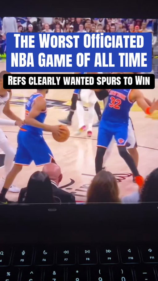 I mean can you make it less obvious, NBA? The worst officiated game of all time #knicks #jalenbrunson #sanantoniospurs #victorwembanyama #nbafinals