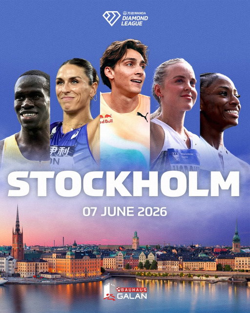 ANOTHER MEET IS ALREADY UPON US 🤩

#StockholmDL 🇸🇪 is the next opportunity for the athletes to pick up more #RoadToTheFinal points.

Meet day 🗓️ June 7

Find out where to watch: http://diamondleague.com/where-to-watch/

🎨 @seazer_design 

#DiamondLeague 💎