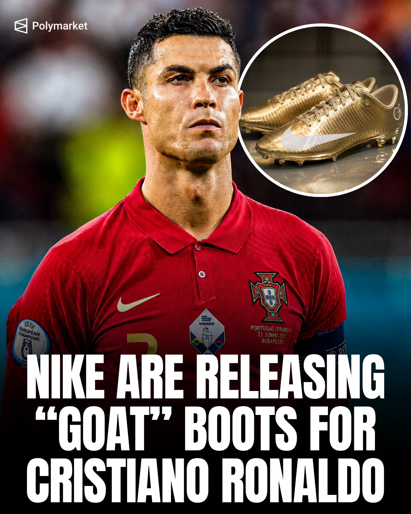 🚨JUST IN: Nike will release the ‘GOAT’ last dance boots for Cristiano Ronaldo on the 18th June. 

Rate them out of 10 ⤵️