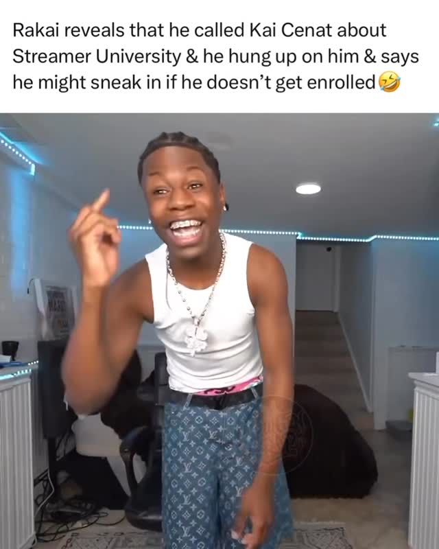 #Rakai reveals that he called #KaiCenat about Streamer University and he hung up on him and says he might sneak in if he doesn’t get enrolled 📚 

✍️: @jrz.00 

#explore #clips #trending