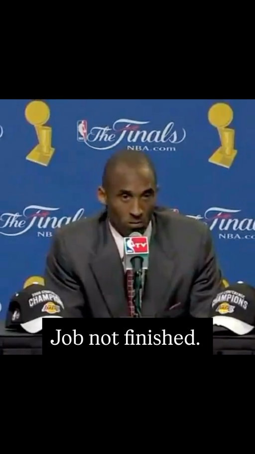 I know people love to post this video and use this quote. I was actually there when Kobe said it, and if you expected anything different, you didn’t understand Kobe.