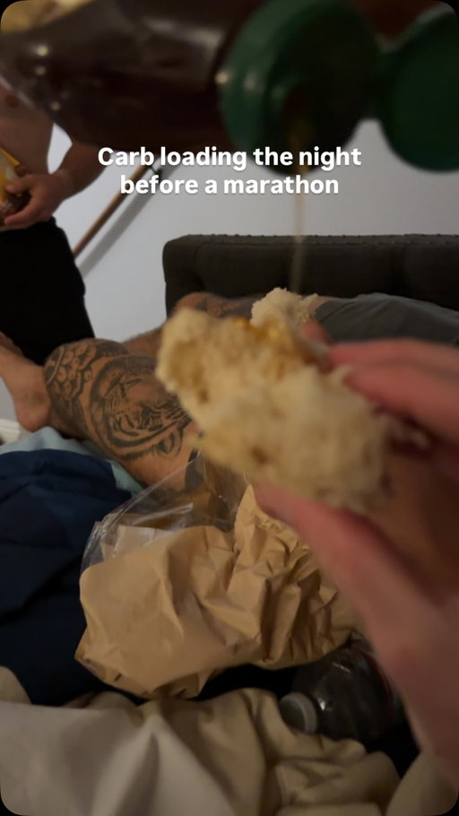 Sourdough and honey are the recipe to PR #marathon #running #carbsarelife #runner
