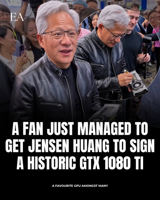 At Computex 2026, Jensen Huang was handed a GTX 1080 Ti Founders Edition to sign and called it one of his favorite GPUs, saying it “changed everything.”

Released in 2017 for $699, the 1080 Ti delivered near-Titan X Pascal performance at a much lower price, earning its reputation as one of the greatest value GPUs ever made.

Now that GTX 10-series driver support has come to an end, a signed 1080 Ti feels less like old hardware and more like a piece of PC gaming history.