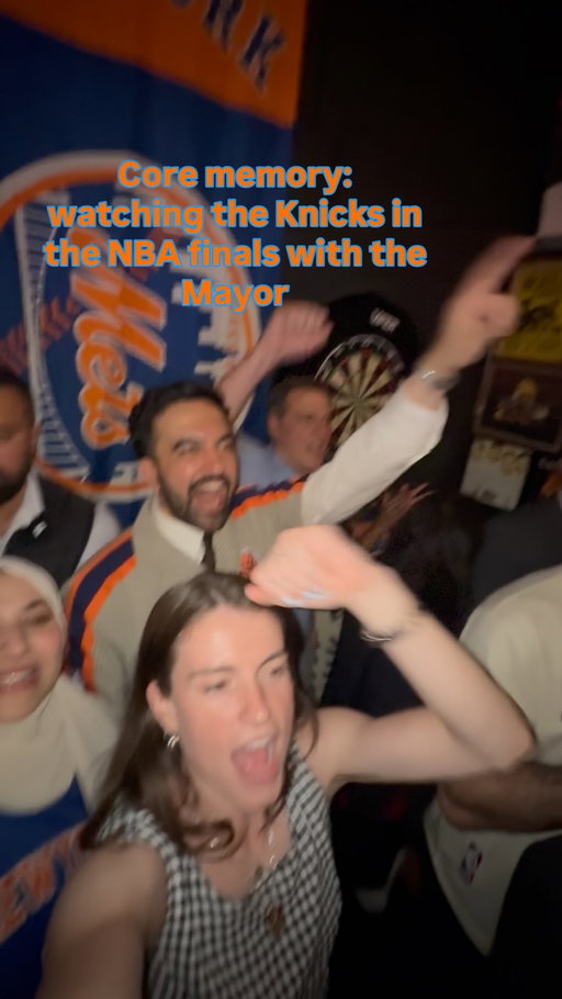 Watched the Knicks in the Finals with the biggest fan I know @nycmayor