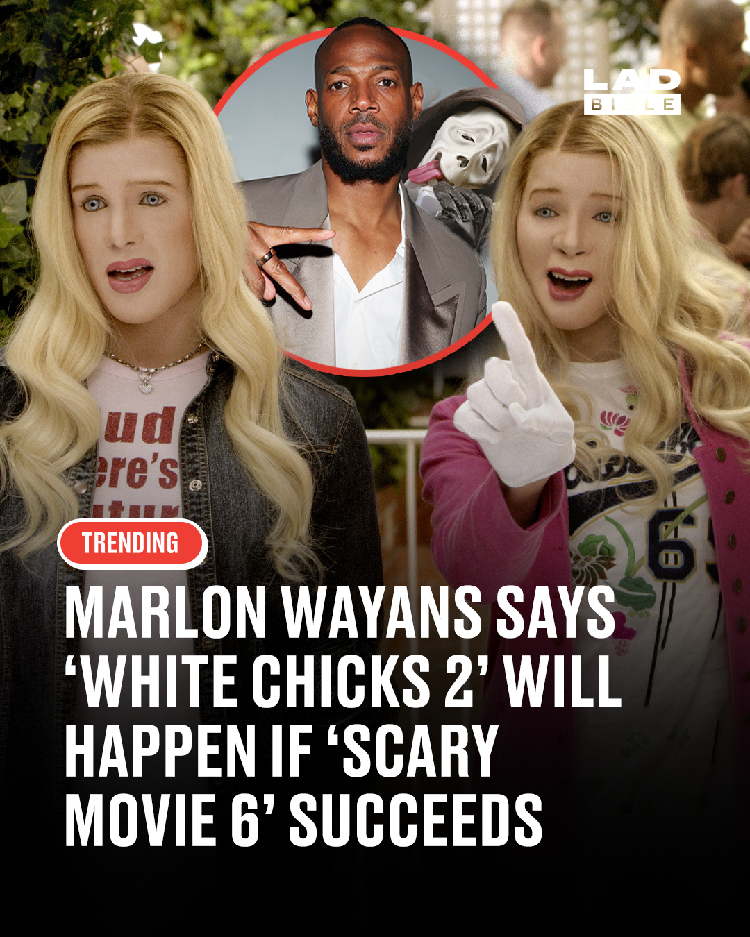 White Chicks 2 might actually happen 👀⁠
⁠
Marlon Wayans has suggested a sequel to the 2004 comedy could be on the cards if Scary Movie 6 does well.⁠
⁠
He and Shawn Wayans have both teased the possibility of returning to White Chicks, with Shawn saying, “If this movie does well, a White Chicks 2 can happen.”⁠
⁠
The Wayans brothers are currently working on the new Scary Movie film, with fans now wondering whether White Chicks could be next.⁠
⁠
Would you watch White Chicks 2?