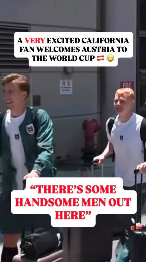 The Austrian national team touched down in Los Angeles and INSTANTLY gained a new fan 🇦🇹😂

🎥: TT/Natitv