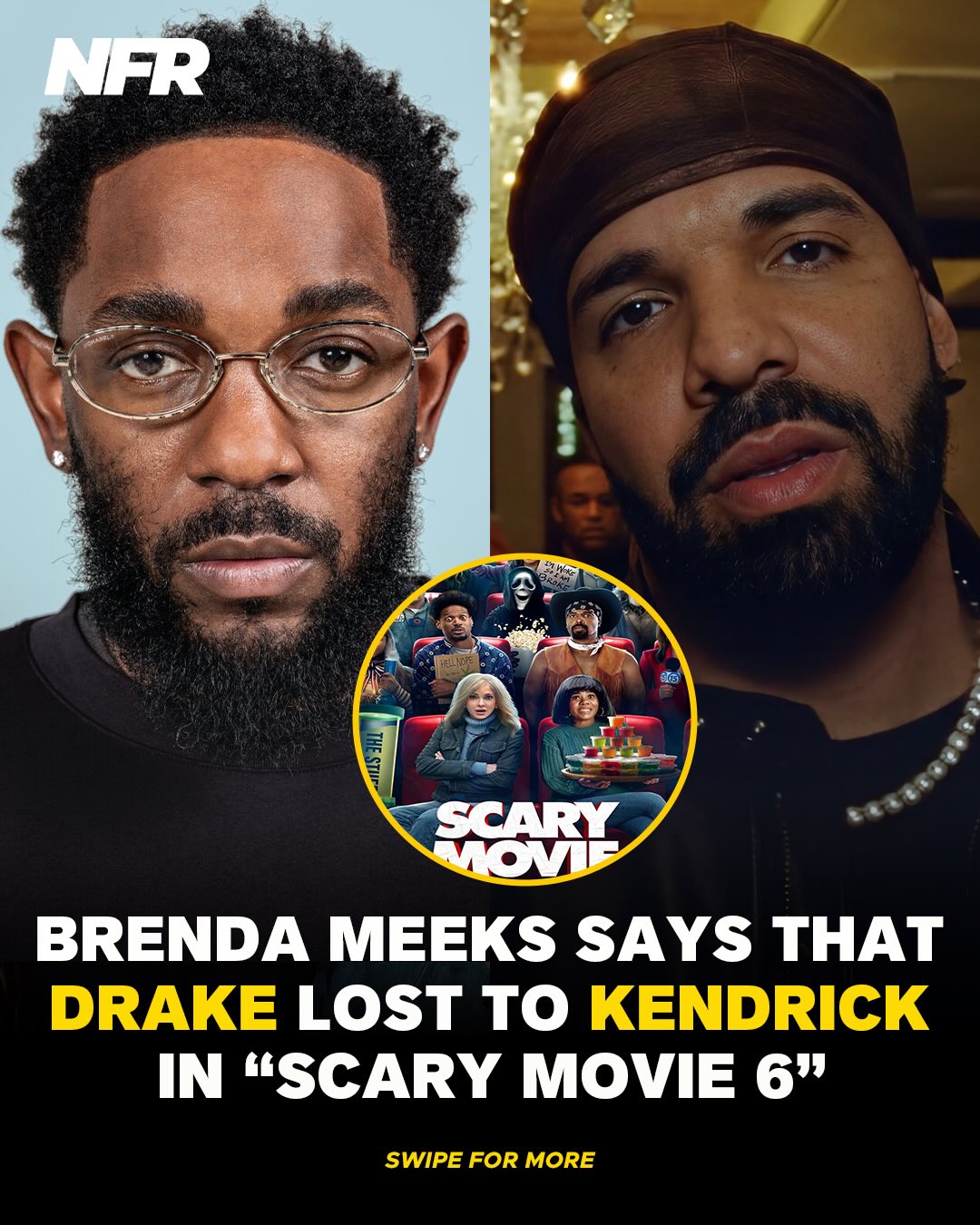 Brenda Meeks Says that Drake Lost to Kendrick in “Scary Movie 6” 👀 (swipe)

“I think Drake lost to Kendrick, I still like Drake, but what was up with that lawsuit? That was a such a b**** a** move”