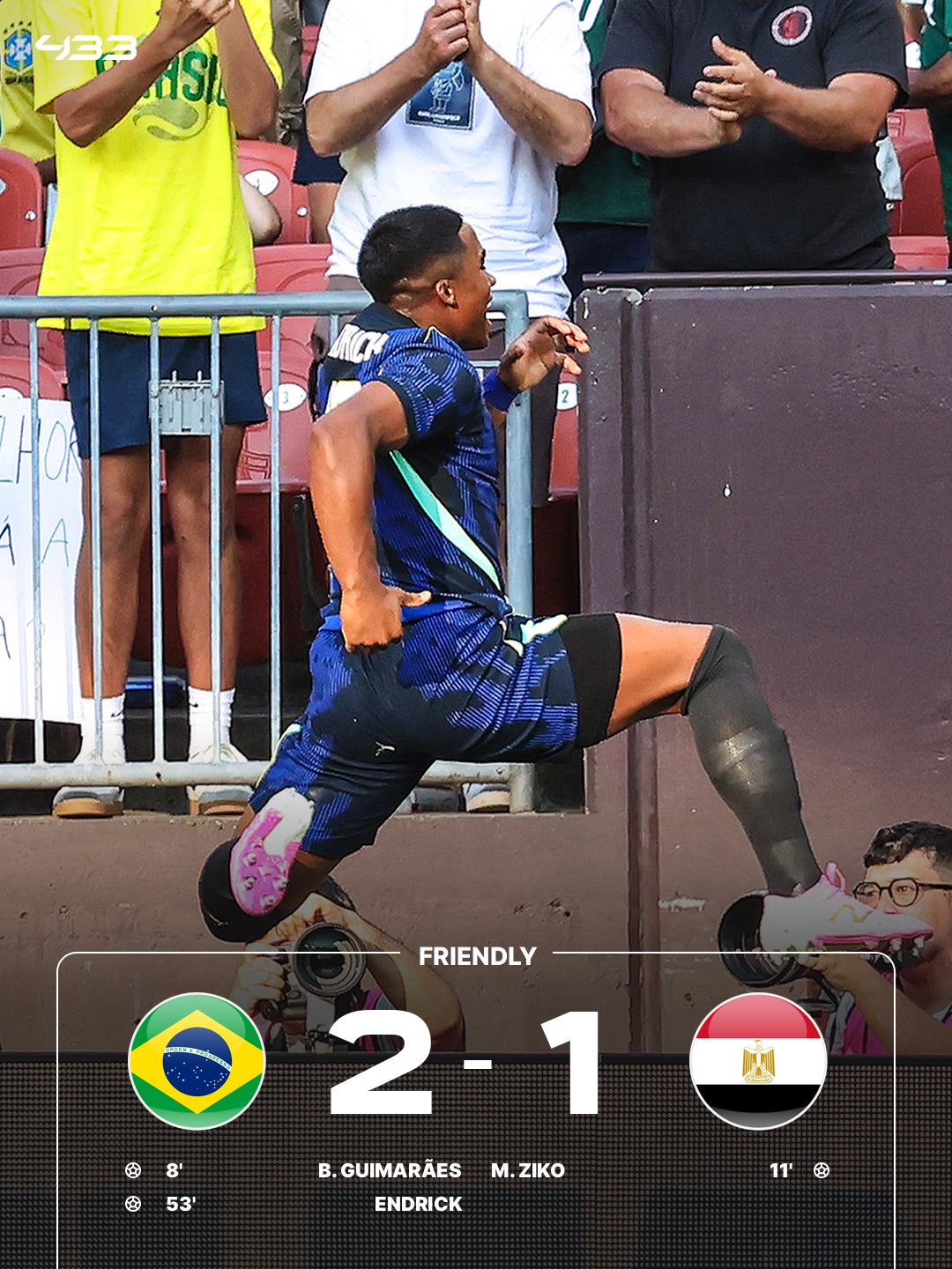 𝐒𝐔𝐏𝐄𝐑 𝐄𝐍𝐃𝐑𝐈𝐂𝐊 𝐀𝐓 𝐈𝐓 𝐀𝐆𝐀𝐈𝐍 🇧🇷⭐

2 G/A in his last 3 Brazil games for Endrick — all while coming off the bench 😮🔥

Raphinha provided the assist, while Bruno Guimarães also got on the scoresheet 👏

Two wins. Eight goals scored. Brazil are 𝗥𝗘𝗔𝗗𝗬 𝗙𝗢𝗥 𝗧𝗛𝗘 𝗪𝗢𝗥𝗟𝗗 𝗖𝗨𝗣 😎🇧🇷