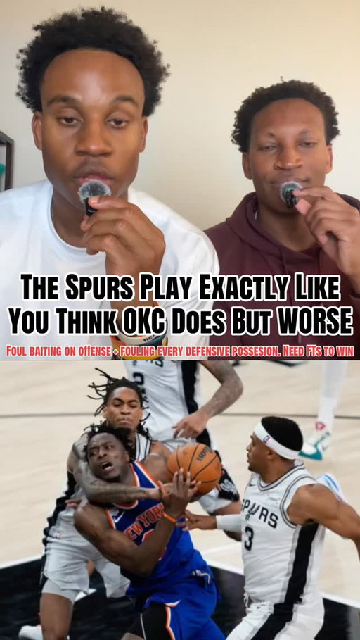 Spurs unethical hoops being exposed in 4K in the NBA Finals. OKC we owe you an apology 😂 #sanantoniospurs #okcthunder #knicks #okc #newyorkknicks