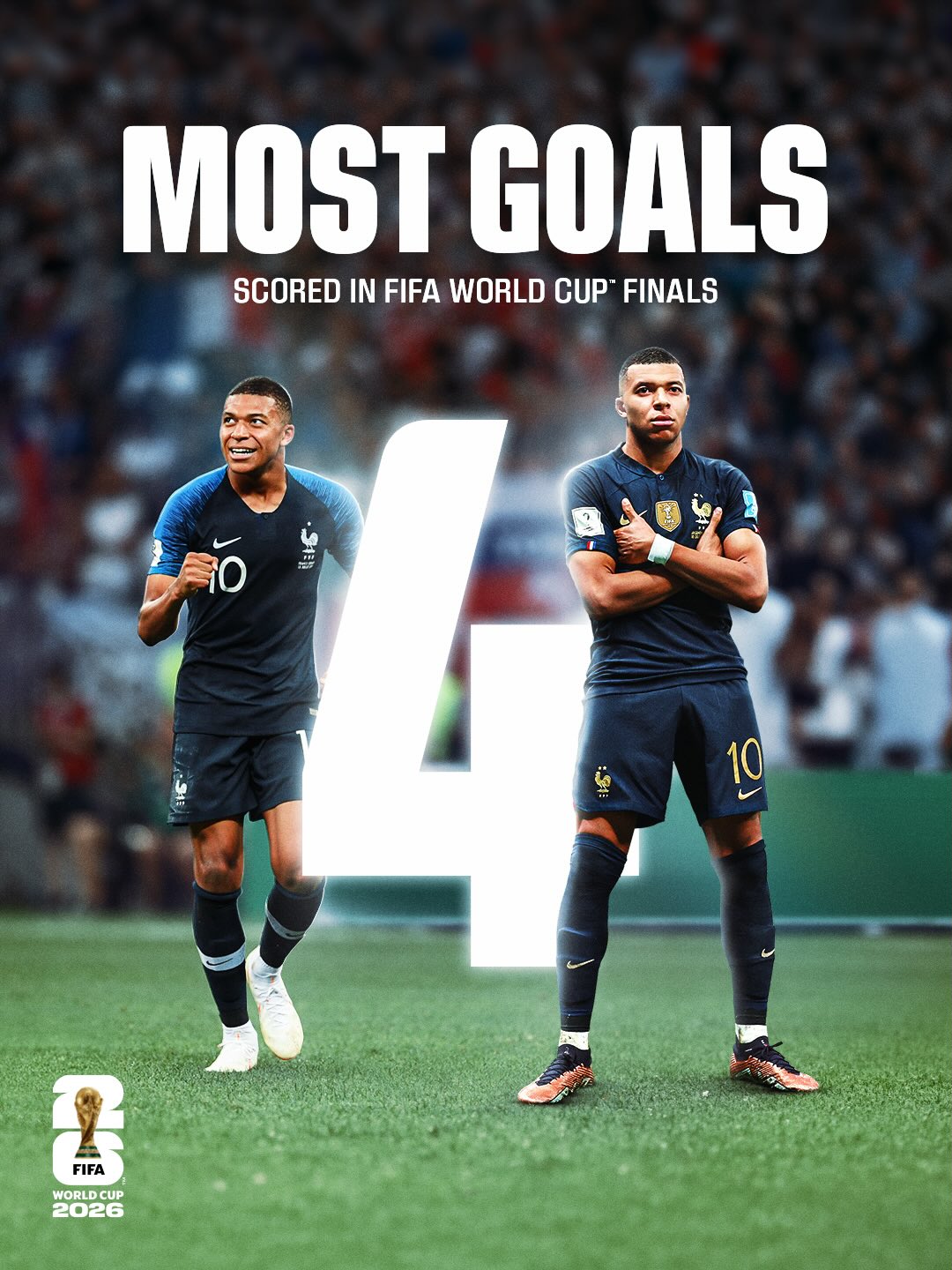4 days to go...

No one has scored more #FIFAWorldCup Final goals than Kylian Mbappé 🔝