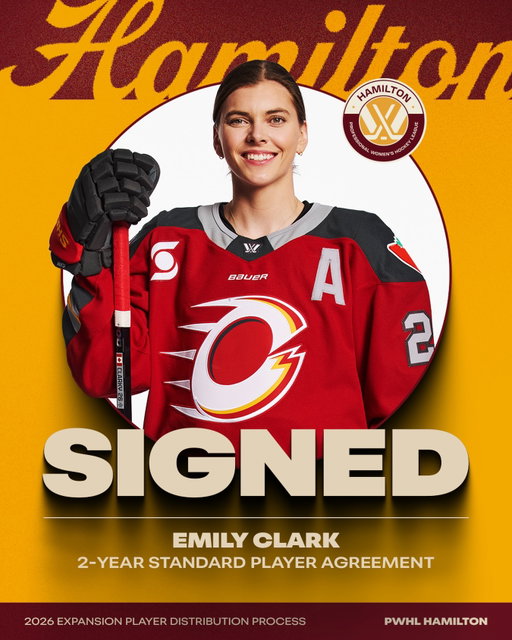 Forward thinking 🙂‍↕️

Three-time Olympic Medalist Emily Clark has signed a two-year Standard Player Agreement!

📰 Link in story and bio