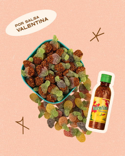 Aquí somos super fan de las gomitas de frutas 🍇🍍🍓 y más si tienen Salsa Valentina en polvo 🤤