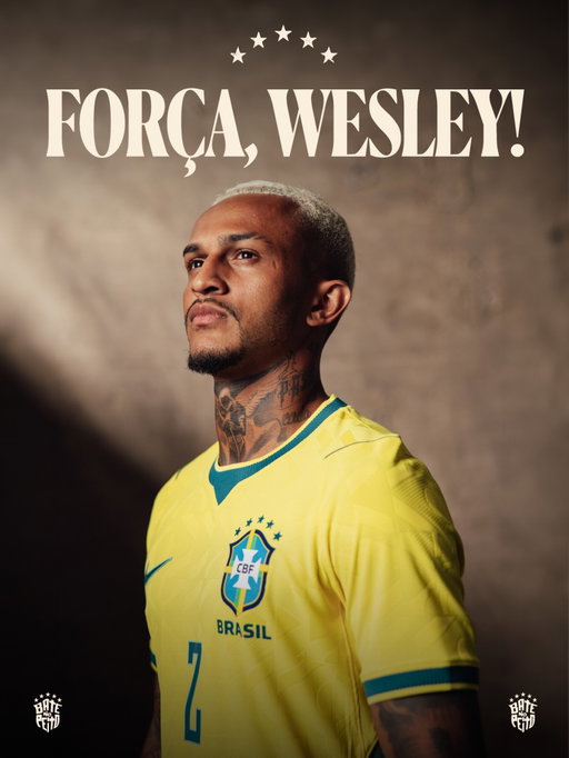 Nem sempre a caminhada segue como planejamos.

Após a lesão sofrida diante do Egito, Wesley deixa nossa delegação, mas leva consigo o respeito, a admiração e o carinho de todo o grupo.

Desejamos uma recuperação completa e um retorno breve aos gramados. Seguimos torcendo por você, dentro e fora de campo.

Força, Wesley! 🇧🇷💛