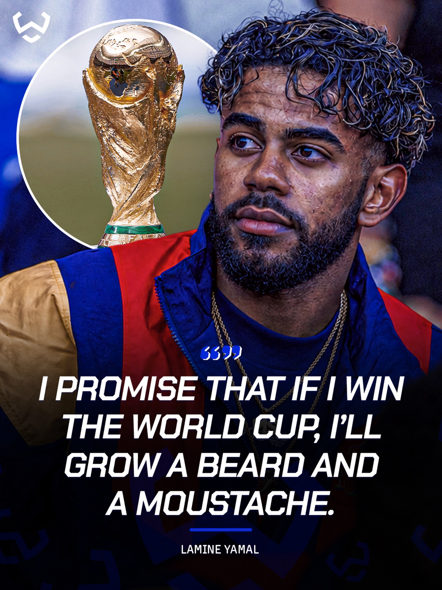 Lamine Yamal has made a promise ahead of the World Cup 😂👀

He says he’ll grow a full beard and moustache if Spain win the tournament... although he quickly changed it from a year to three weeks. 😭🇪🇸