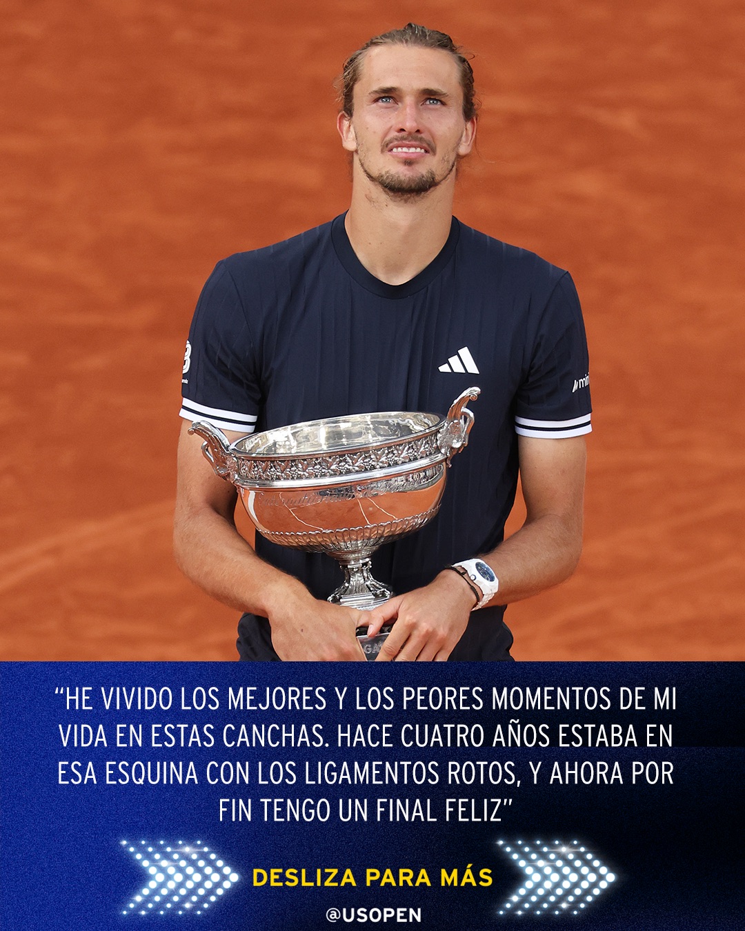 Alexander Zverev, campeón de Roland Garros 👏🏆