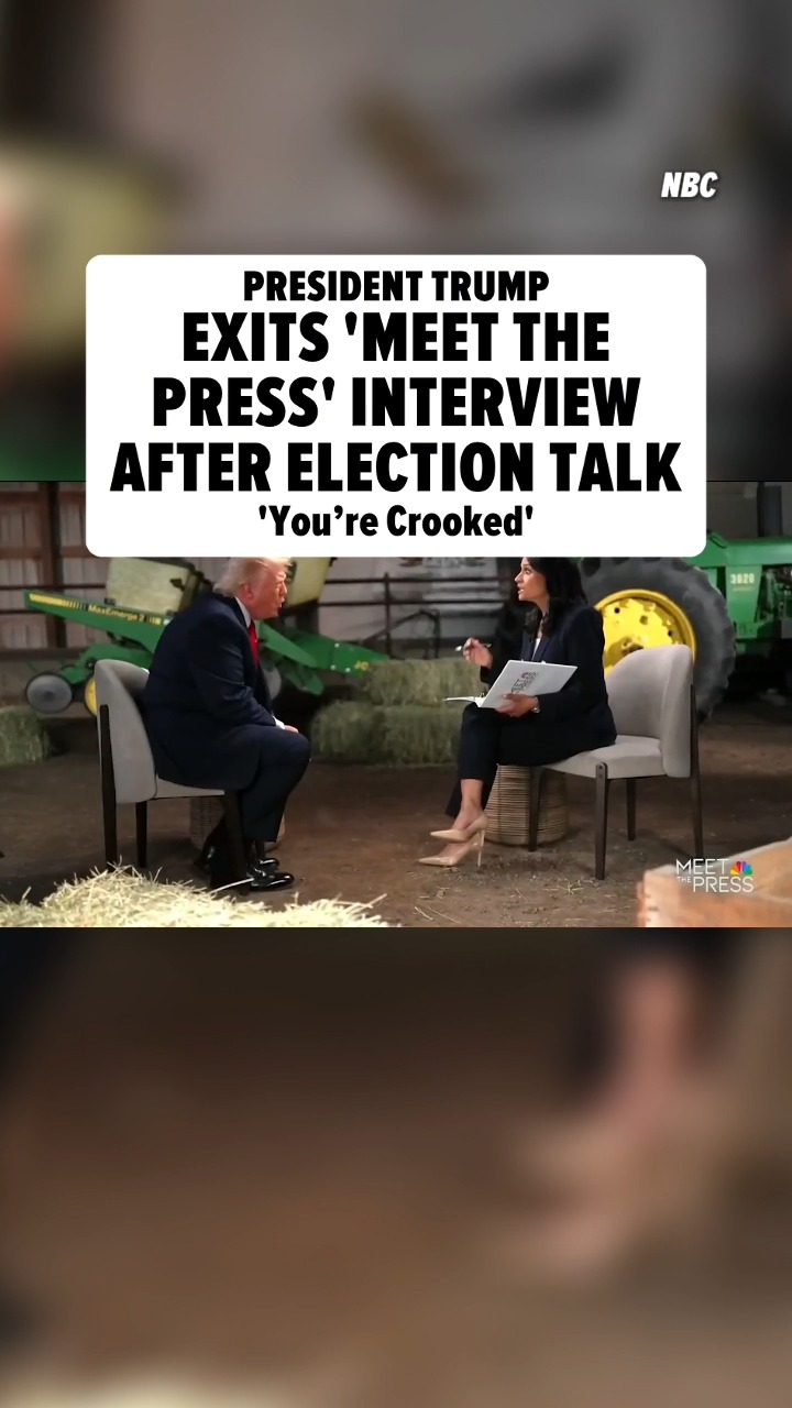 President Donald Trump had a fiery on-air showdown during an interview on "Meet the Press" -- with things escalating to the point where he abruptly left after repeated pushback from host Kristen Welker.

🎥 NBC
