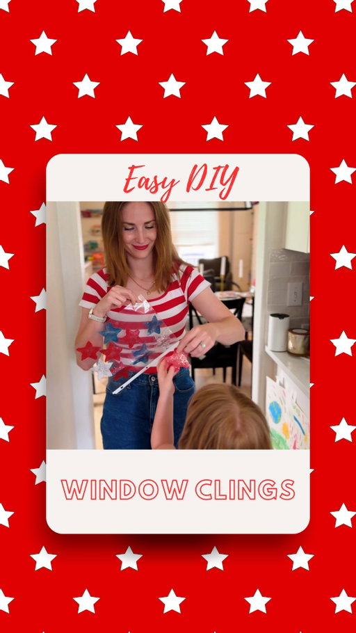 Follow-Up from my stories: MOM WON 👏🎉✨ These easy DIY 4th of July window clings were so fun and easy to make! 🇺🇸⭐️ My kids had a blast creating red, white, and blue stars to decorate our windows!

Mix together:
• 3 tbsp school glue
• 1/4 tsp dish soap
• A few drops of red and blue food coloring

Then hand-paint stars or use star-shaped cookie cutters onto a Ziploc bag or sheet protector. Let dry for 12-24 hours, peel off, and stick them to your windows!

Hope y’all enjoy! ❤️🤍💙

#diycrafts #4thofJuly #kidactivities #mom #momhack
