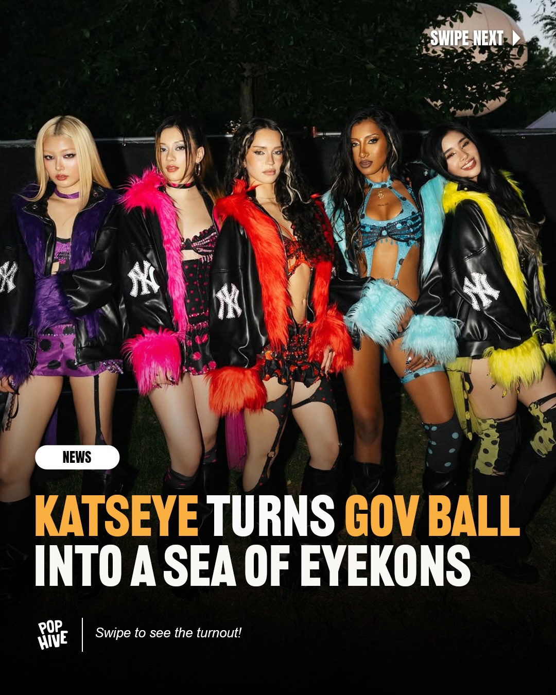 KATSEYE took over Gov Ball NYC this weekend with a standout performance of ‘PINKY UP’ and more hits. The girls also wore customized I ❤️ NYC jackets with their respective languages 🤩
