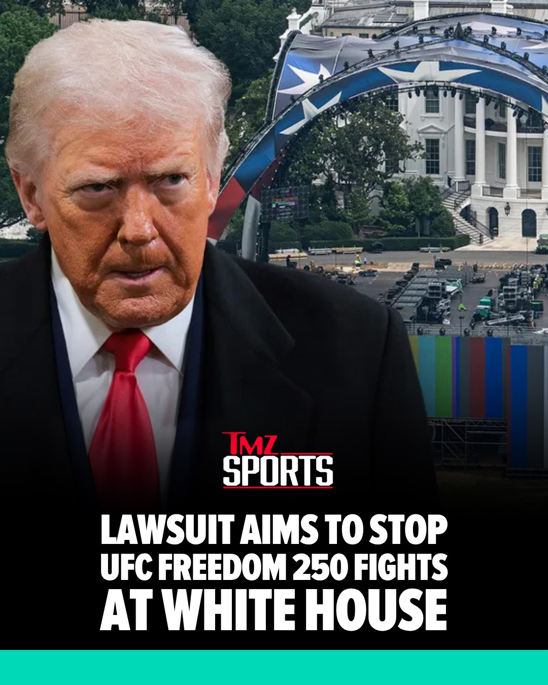 President Trump's plan to host a UFC fight card at the White House is getting hit with a legal haymaker ... because a new federal lawsuit is trying to stop the event before anyone steps into the Octagon

Read more at the link in bio 🔗