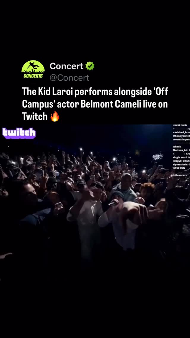 #TheKidLaroi streamed his performance alongside actor Belmont Cameli from 'Off Campus' yesterday via @Twitch ‼️