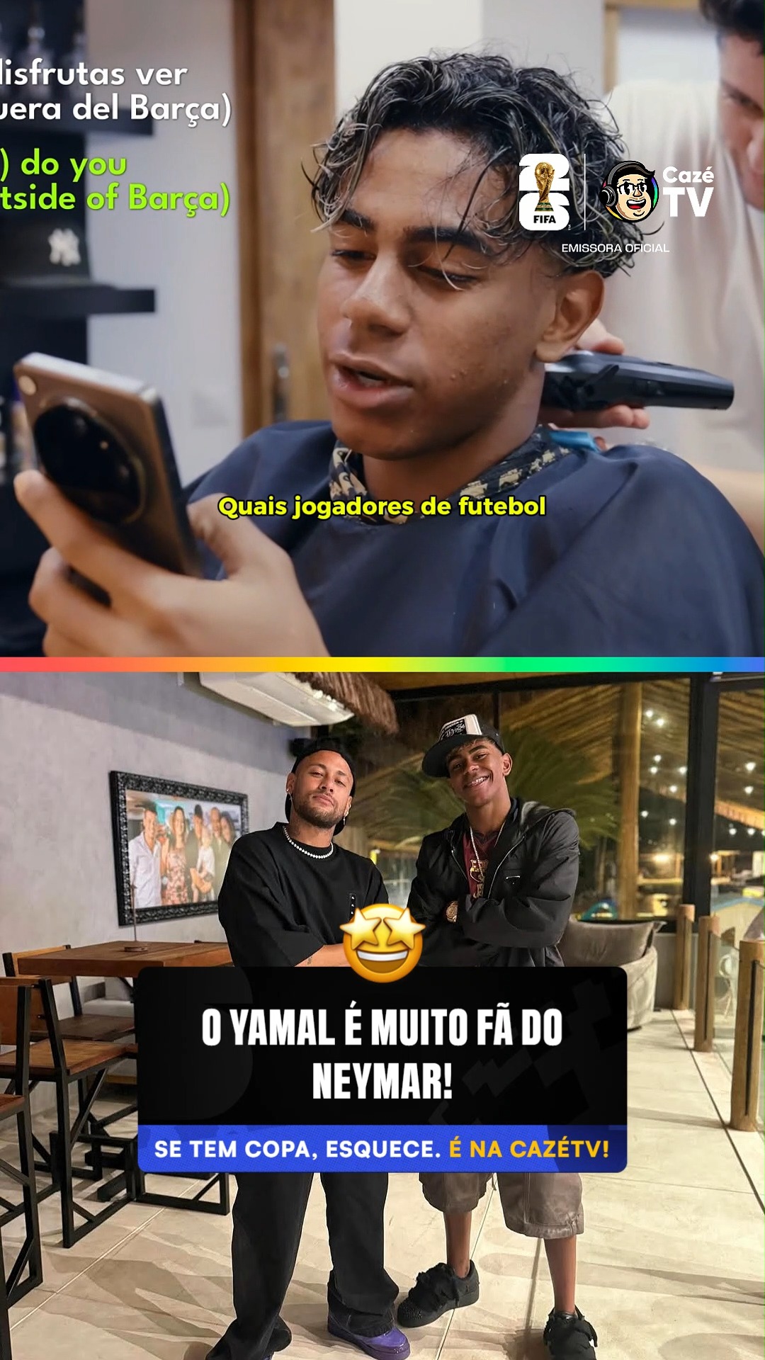 NÃO TEM JEITO, ELE FOI UNÂNIME EM DIZER O NOME DO NEYMAR! 🥹🇧🇷

📹  Lamine Yamal via Youtube

🚨𝐄 𝐒𝐄 𝐓𝐄𝐌 𝐂𝐎𝐏𝐀, 𝐄𝐒𝐐𝐔𝐄𝐂𝐄! É na CazéTV! 🤩📺

#CoberturaCazéTV #CopaNaCazéTV #cztv24 #Original #Yamal