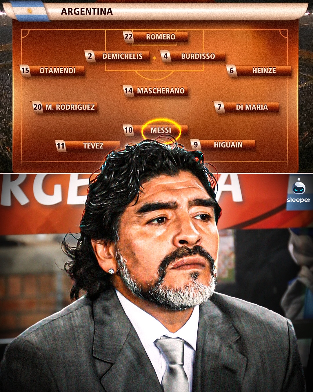 Throwback to the 2010 World Cup when Lionel Messi was coached by probably the only ever player who could advise him on ability… Diego Armando Maradona. 🐐🇦🇷

The Argentine legend was manager during their tournament in South Africa, leading them to a quarter-final finish before being ‘battered’ by Germany 4-0… 

Realistically Diego was probably never going to go down as one of the greatest managers of all-time, but the vibes and connections between him and Leo were truly special… it just felt right. ❤️