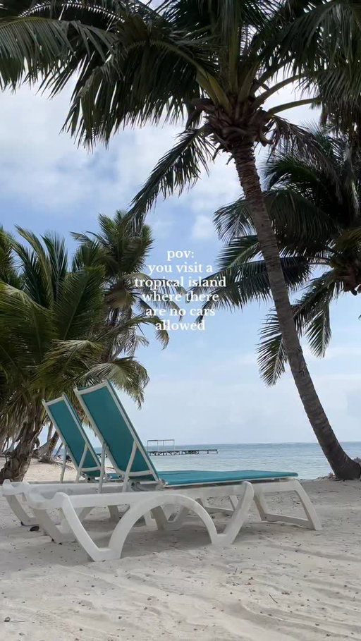 You HAVE to add this car-free island to your travel bucket list 👇🏼🌴

Yes, that is the actual reality of exploring Ambergris Caye with zero cars in sight. This island has a completely different energy, and navigating everything by golf cart is absolutely unmatched.

THINGS TO DO 🐠

- Snorkel with nurse sharks and stingrays at Shark Ray Alley
- Drive your golf cart up north to Secret Beach
- Dive or snorkel the famous Hol Chan Marine Reserve
- Eat fresh ceviche and pupusas in downtown San Pedro
- Take a day trip to see the Great Blue Hole from above

THINGS TO KNOW 🇧🇿

✈️ English is the official language here, making it super easy to navigate and talk to locals.

🛥️ Get to the island by taking a 45-minute water taxi from Belize City or a quick 15-minute flight on Tropic Air.

🛺 Rent a 4-wheel drive cart if you plan to head all the way north, as the roads get very bumpy and unpaved.

🌴 Make sure to lock your golf cart every single time you park it, as golf cart mix-ups are common.

💳 Currency is the Belize Dollar, but US Dollars are widely accepted everywhere!

Is Ambergris Caye on your travel bucket list? 🇧🇿🩵

#ambergriscaye #sanpedrobelize #belizetravel #belize cayecaulker